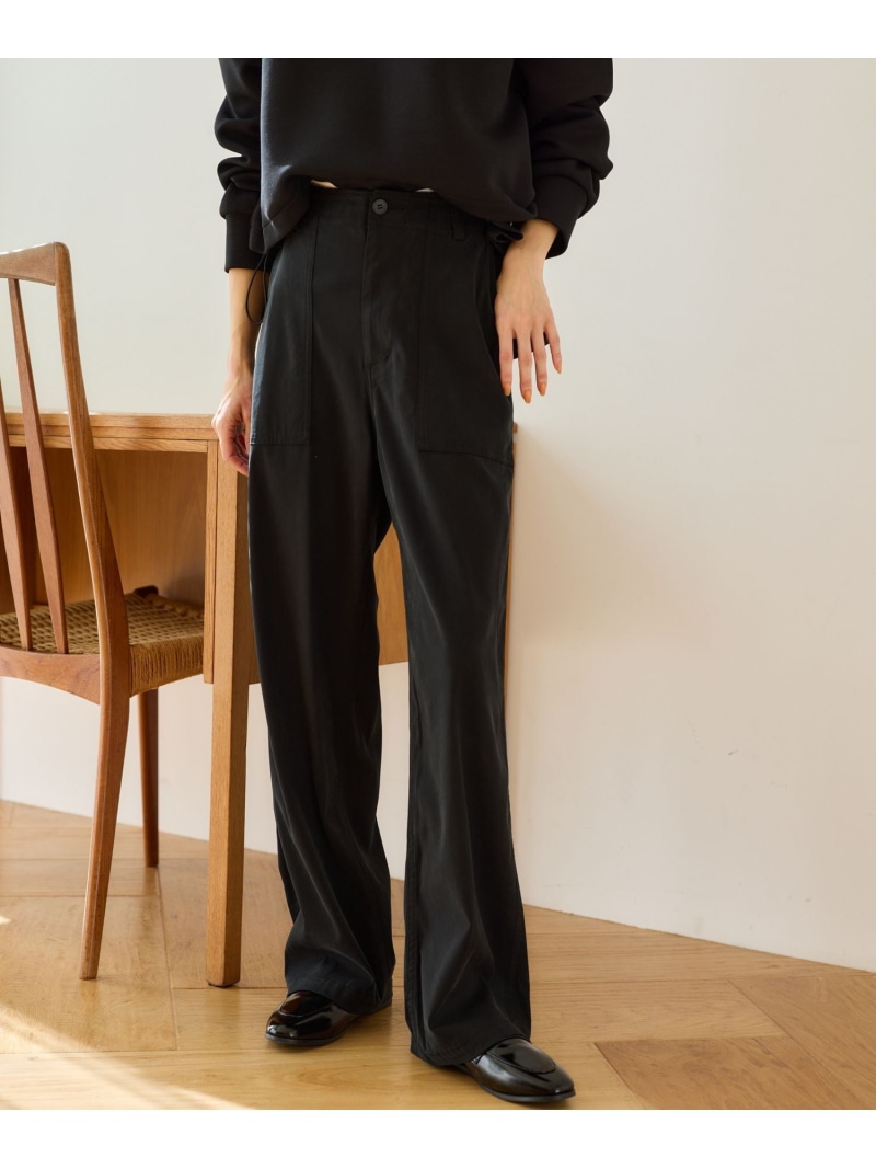 キレイメワークストレートパンツ BARNYARDSTORM バンヤードストーム パンツ その他のパンツ カーキグリーン ブラック【送料無料】[ Fashion]