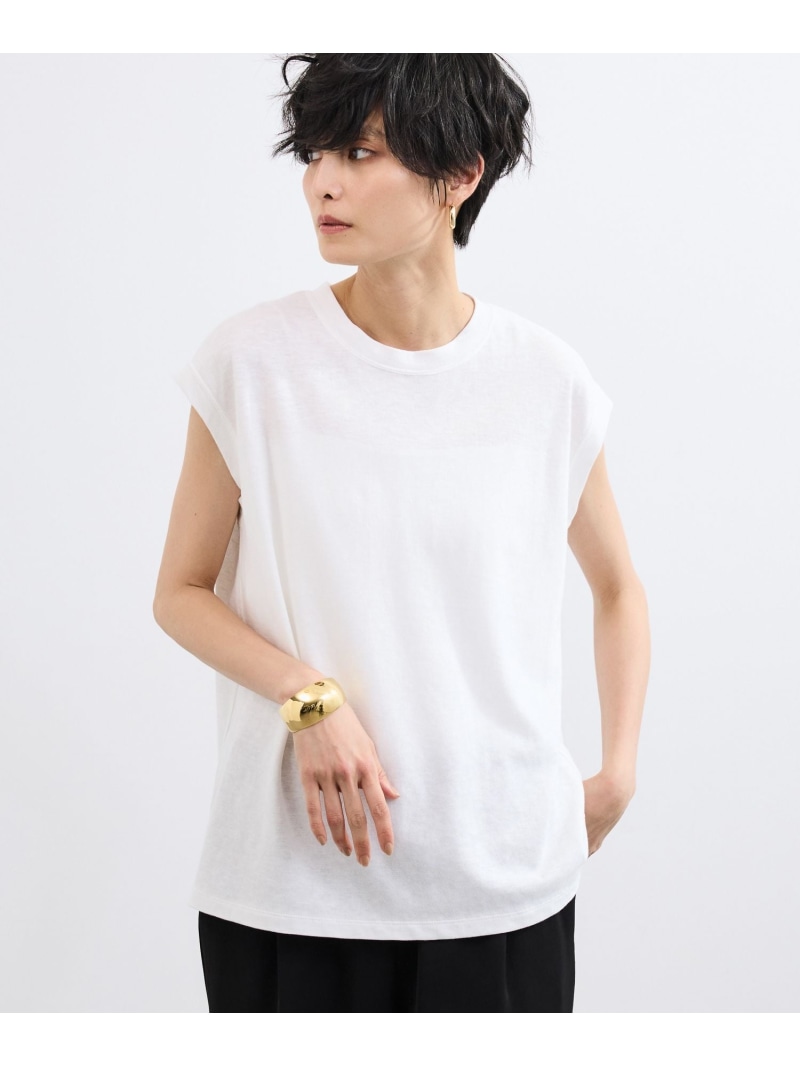 リネンフレンチスリーブプルオーバー / ハンドウォッシャブル【JAPAN FABRIC】 BARNYARDSTORM バンヤードストーム トップス カットソー・プルオーバー 赤銅色 白いこと【貨物輸送無料】[ Fashion]