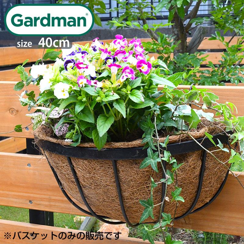 楽天市場 英国 ガードマン Gardman 壁掛けハンギングバスケット 40cm ヤシマット付き 芝生のことならバロネスダイレクト