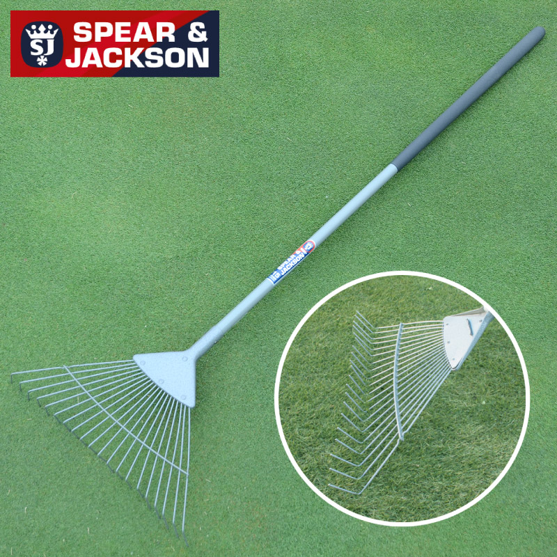英国ブランド Spear＆Jackson デラックスローンレーキ 熊手 芝生 サッチ 芝かす 病害予防 芝のお手入れ