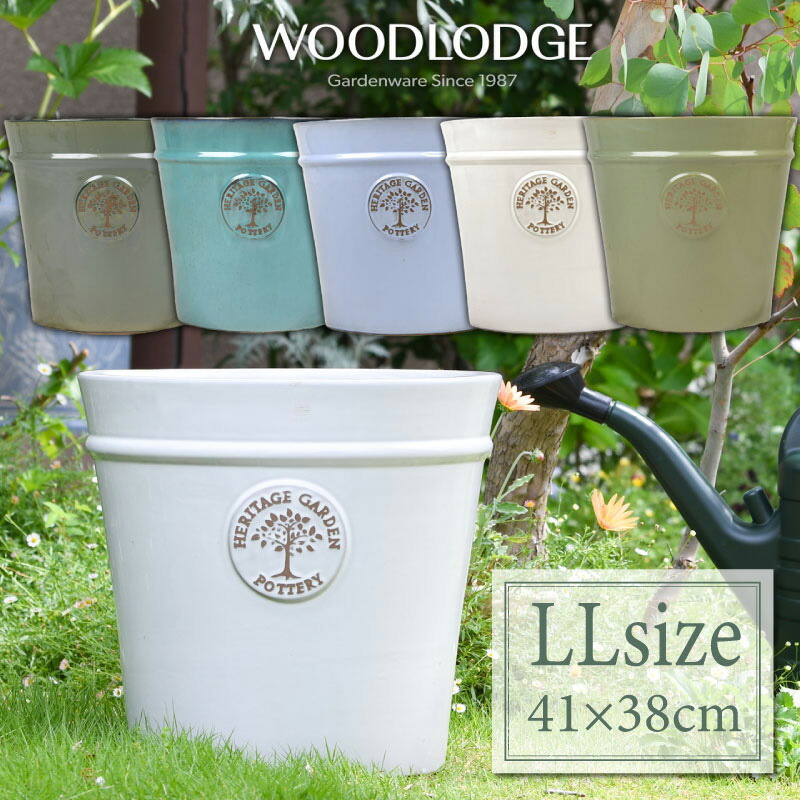 Woodlodge お庭をおしゃれに演出する植木鉢 14号 41cm 選べる5色 大型 陶器 フラワーポット Llサイズ Bouncesociety Com