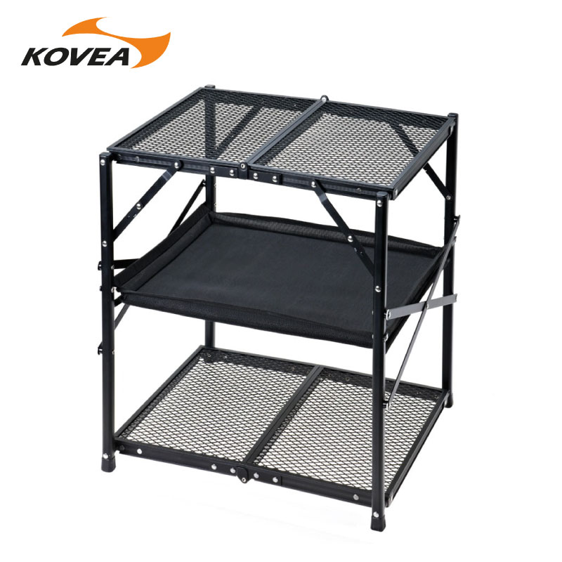 【正規販売】KOVEA コベア MESH FOLDING SHELF メッシュフォールディングシェルフ アウトドア キャンプ バーベキュー｜バロネスアウトドア