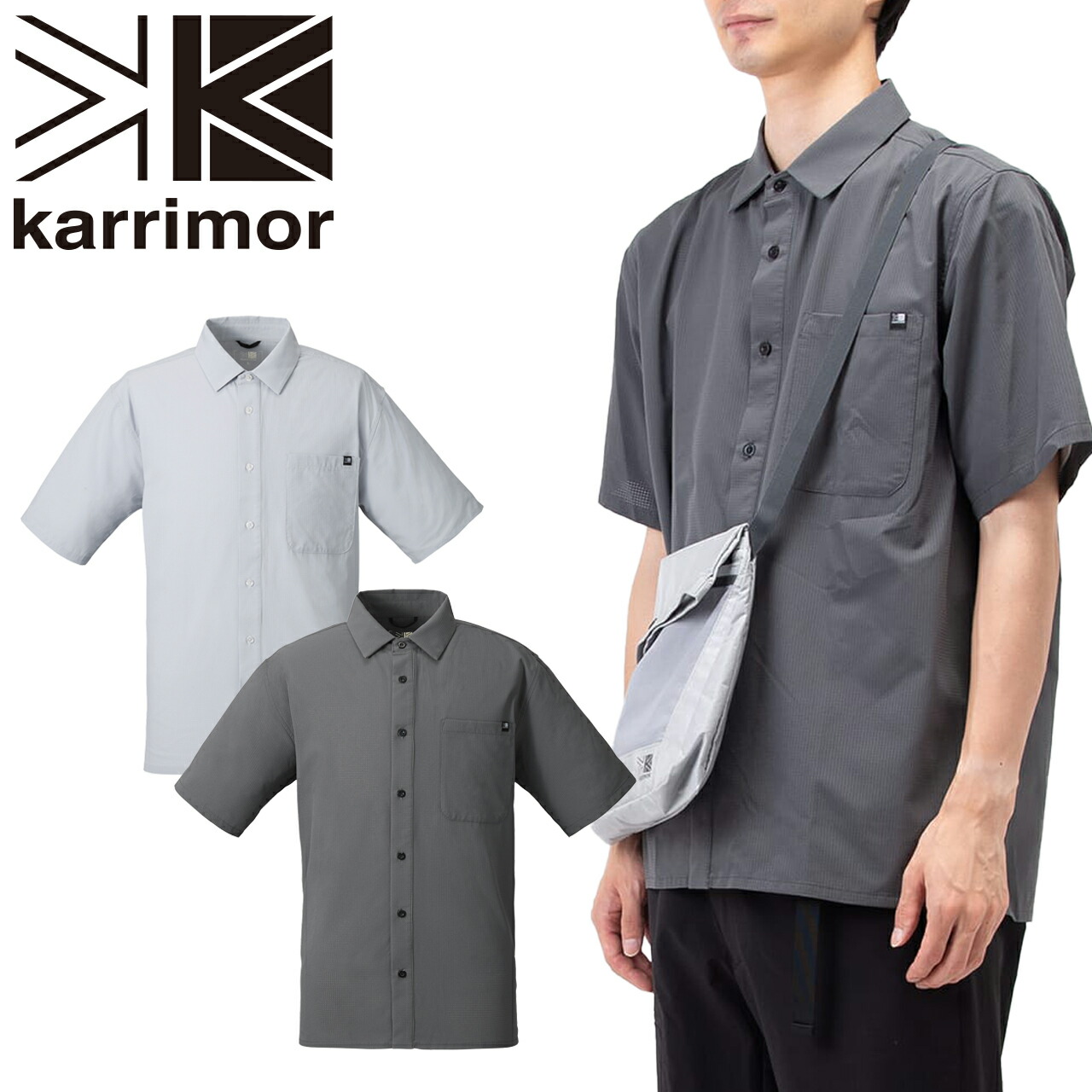 【日本定め事インポート売りわたす品】 karrimor カリマー trail S/S shirt トレイル S/S プルオーバー Dark Charcoal Grey M大きさ L大きさ メンズ 半袖プルオーバー アウトドア プルオーバー 山登り 山歩き トレッキング 軽さ 通気性 吸汗速乾 伸ばすこと 冷やりとした 春夏 秋口 立ち振る舞う着 山プルオーバー 難民キャンプ