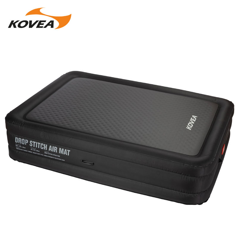 KOVEA コベア DROP-STITCH AIR MAT40 ドロップステッチエアマット40 黒いこと エア湖引っ敷き ダブル 極厚 40珊 車中泊 難民キャンプ エア湖寝台 電動揚水機付き添い人 高手向かい パウダーコンパクト納める