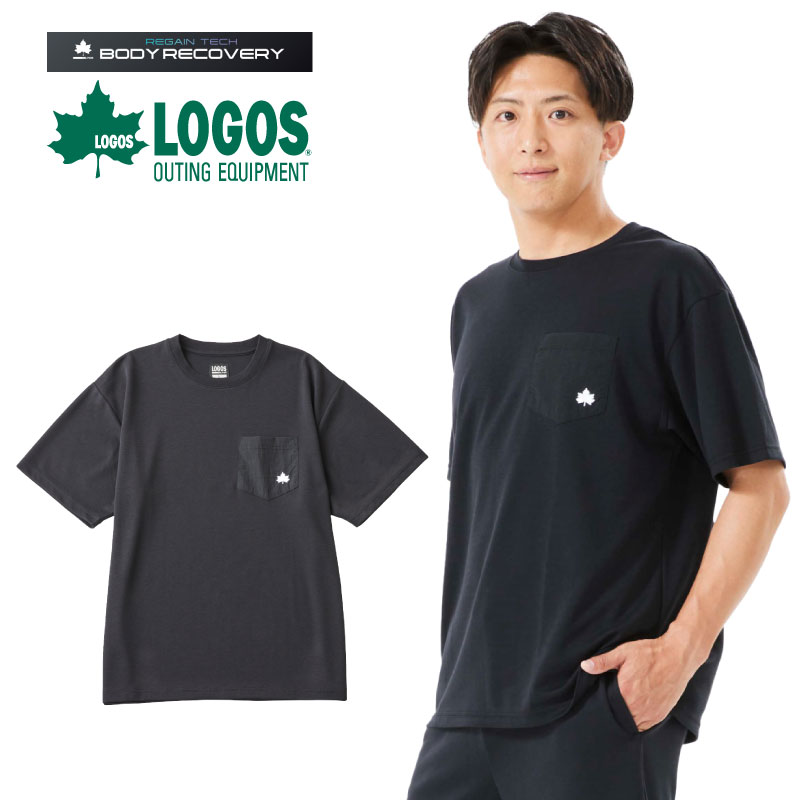 LOGOS ロゴス LOGOS by LIPNER ボディリカバリーTシャツ ♯35503 ブラック Mサイズ Lサイズ XLサイズ 35503711 35503712 35503713 ギフト