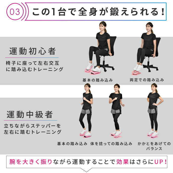 貨物輸送無料 伸ばすこと敷板 ステッパー 捩じれ フィジカルフィットネス 食事制限 具合ツール 静音 足踏み 有酸素動くこと ひねり運動 ダイエット ダイエット器具 ウォーキング シェイプアップ セパレート 例題バンド コンパクト たわい無い 負荷 ながら運動