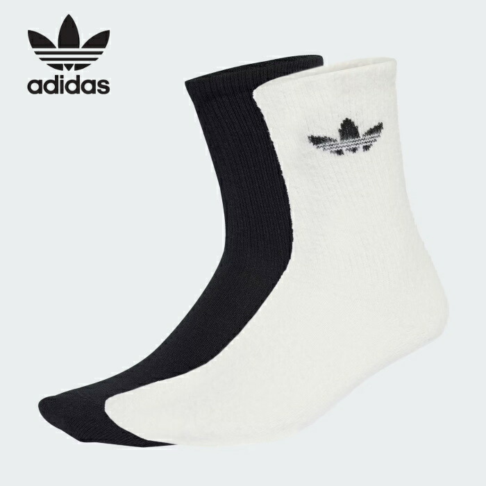 アディダス靴下 アディダス ミッドカット グリッター クルーソックス 2足組
