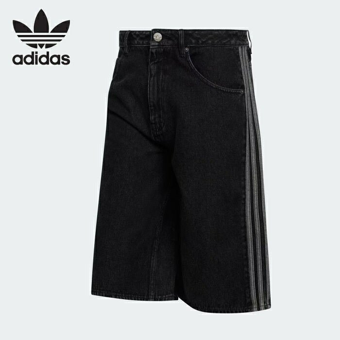 【2026SS新作】adidas アディダス オリジナルス ファイアーバード アディカラー デニム ショーツ ブラック ハーフパンツ ボトムス シンプル カジュアル メンズ　KD1498 True Black Denim　[ポイント10倍]