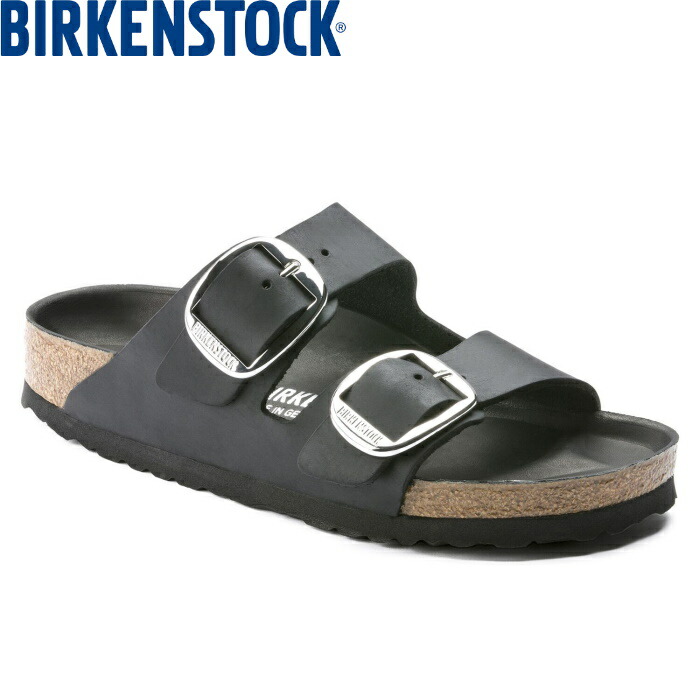 【2026SS再入荷】BIRKENSTOCK ビルケンシュトック アリゾナ ビッグバックル オイルドナチュラルレザー ブラック ナロー幅 幅狭 コンフォートサンダル スライドサンダル シューズ 靴 定番 レディース　1011075　[ポイント10倍]