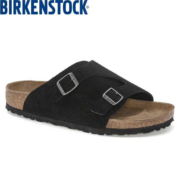 【2026SS再入荷】BIRKENSTOCK ビルケンシュトック チューリッヒ スエードレザー ブラック ナロー幅 幅狭 コンフォートサンダル スライドサンダル シューズ 靴 定番 レディース Zurich　1025060　[ポイント10倍]
