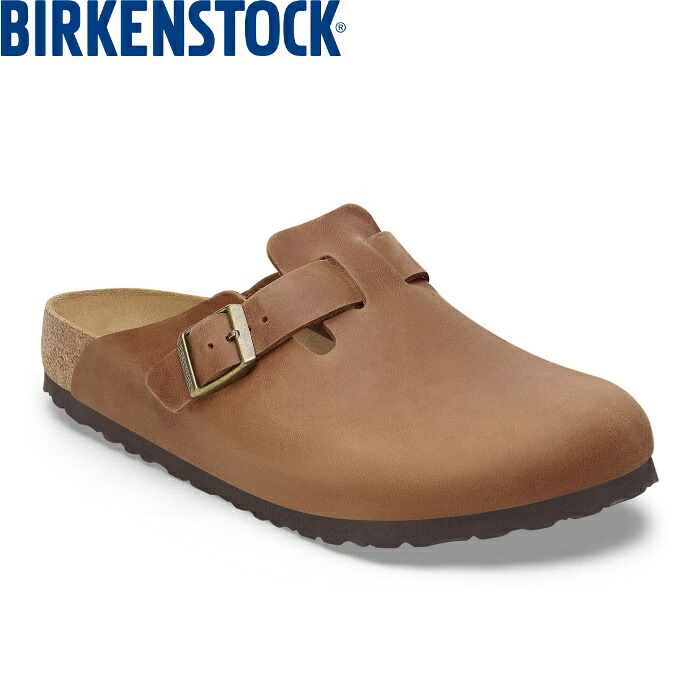 BIRKENSTOCK ビルケンシュトック ボストン オイルドナチュラルレザー コニャック ナロー幅 幅狭 コンフォートサンダル クロッグ サボ シューズ 靴 シンプル カジュアル レディース Boston　1028310　[ポイント10倍]