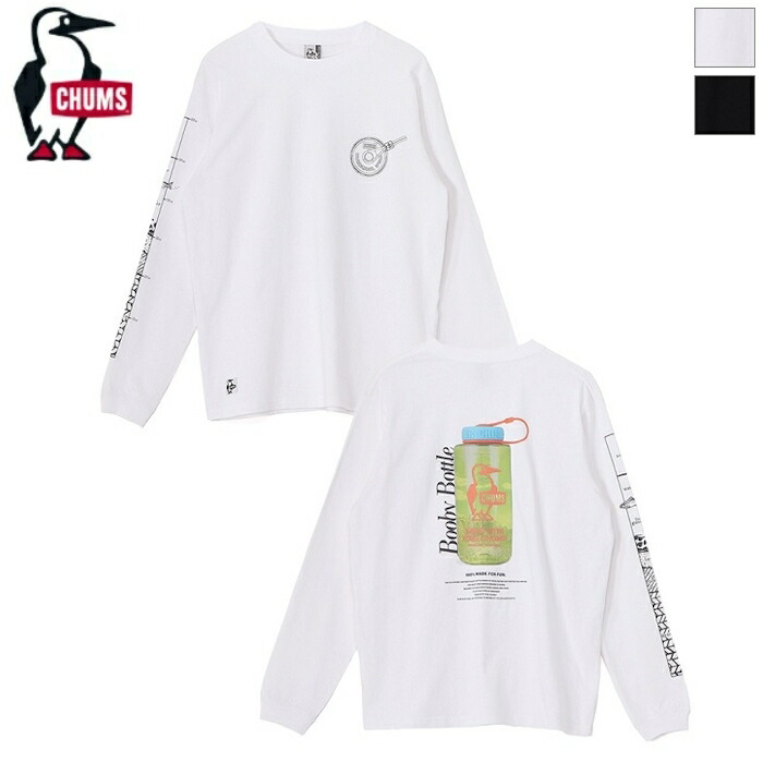 【2026SS新作】CHUMS チャムス メンズ ブービーボトルロングスリーブTシャツ レトロ 広告ポスター風 長袖 ロンT トップス カジュアル Booby Bottle L/S T-Shirt　CH01-2730　[ポイント10倍]