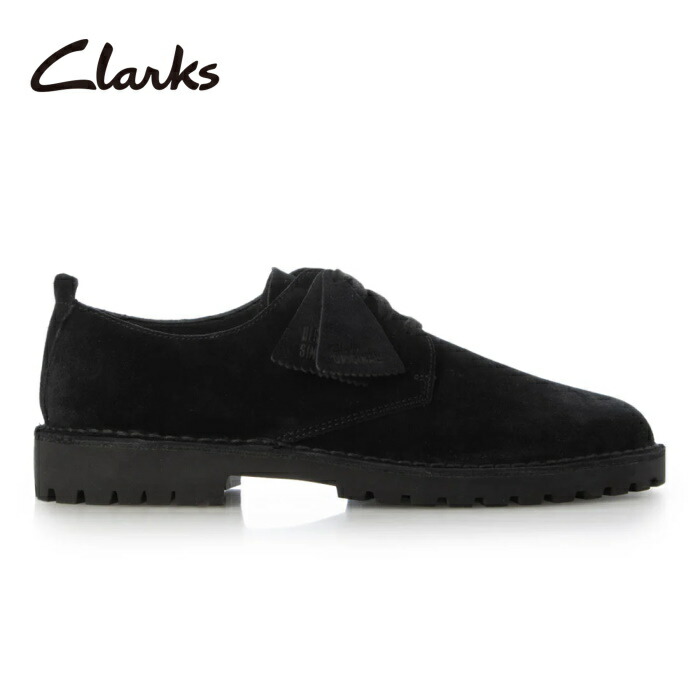 Clarks クラークス メンズ デザートロックロー ブラックスエード レースアップ ローカットシューズ 靴 シンプル カジュアル Desert Rock Lo　26180659　[ポイント10倍] 16,940円