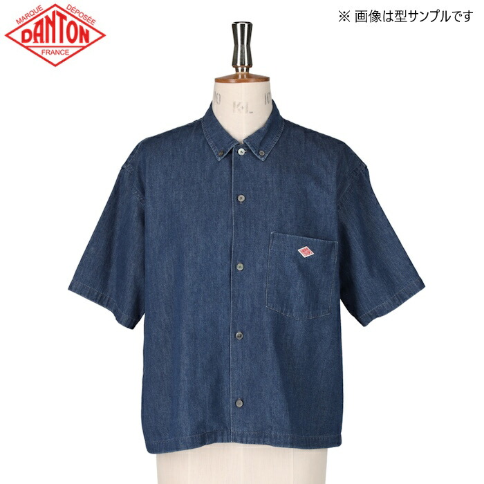 【2026SS新作】DANTON ダントン レディース デニム ダンガリー ボタンダウンシャツ 半袖シャツ トップス B.D. SHORT SHIRT S/S DT-B0443 DUG 日本正規代理店商品|alo ONLINE SHOP