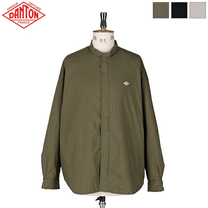 【SALE 20%OFF】DANTON ダントン メンズ ポプリン スタンドカラー 長袖シャツジャケット バンドカラー オーバーサイズシルエット SHIRT JACKET　DT-A0642 CNX　日本正規代理店商品　2026SS新作｜alo ONLINE SHOP