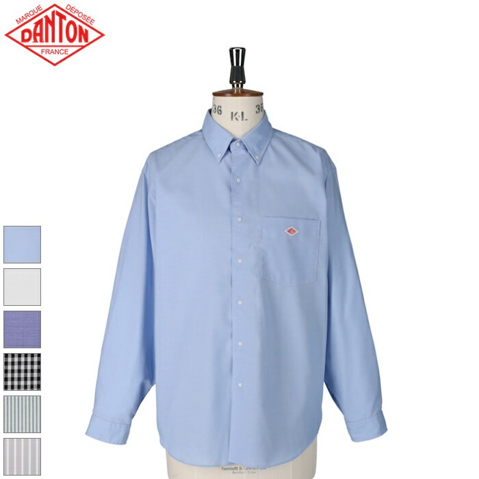 【SALE 20%OFF】DANTON ダントン メンズ オックスフォード プランサー ボタンダウンシャツ 長袖シャツ DOT BUTTON B.D. SHIRT L/S　DT-B0293 POD　日本正規代理店商品/再入荷