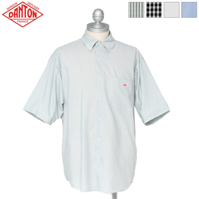 【2026SS再入荷】DANTON ダントン メンズ ポリエステルオックスフォード 半袖ボタンダウンシャツ DOT BUTTON B.D. SHIRT S/S DT-B0337 POD 日本正規代理店商品|alo ONLINE SHOP