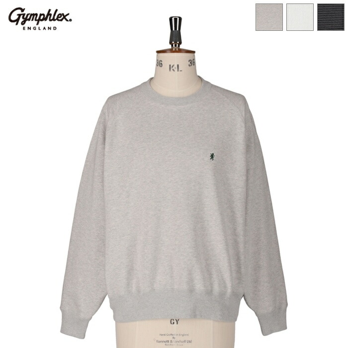 【SALE 20%OFF】Gymphlex ジムフレックス メンズ クルーネック 長袖スウェットプルオーバー 無地 長袖トレーナー SWING SLEEVE CREW NECK P.O.　GY-C0292 TCA
