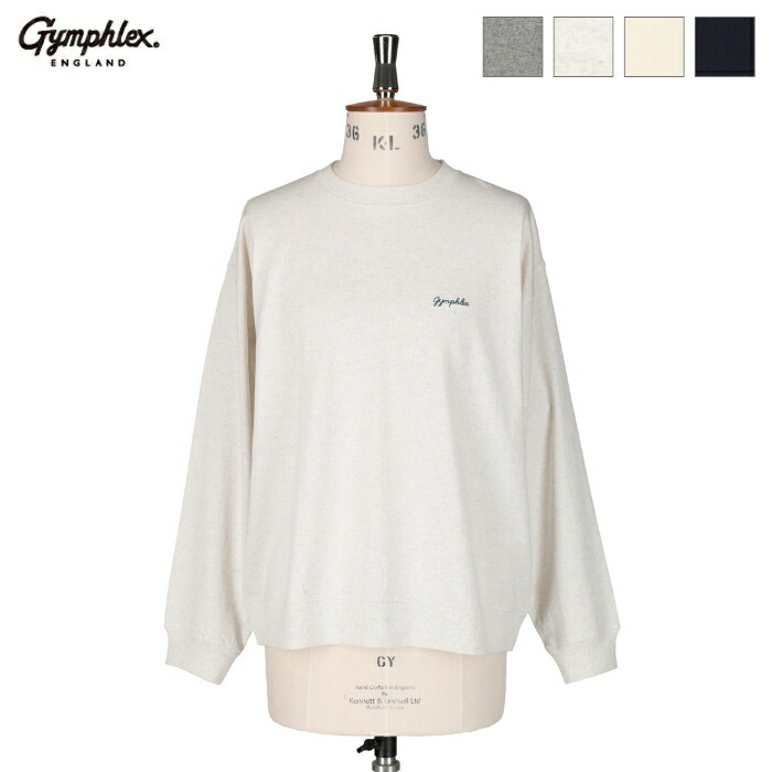 【2026SS新色/再入荷】Gymphlex ジムフレックス メンズ コットンジャージー クルーネック 長袖Tシャツ ロンT ミドルウェイト 無地 CREW NECK P.O.　GY-C0487 HKT　[ポイント10倍]