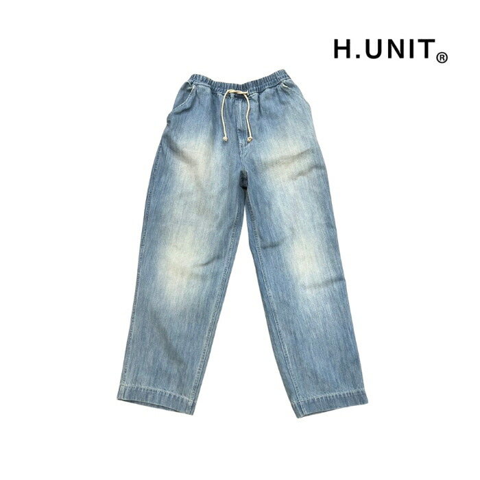 H.UNIT エイチユニット H-PT101 DENIM WORK EASY PANTS デニム ワークパンツ イージーパンツ　[ポイント10倍]