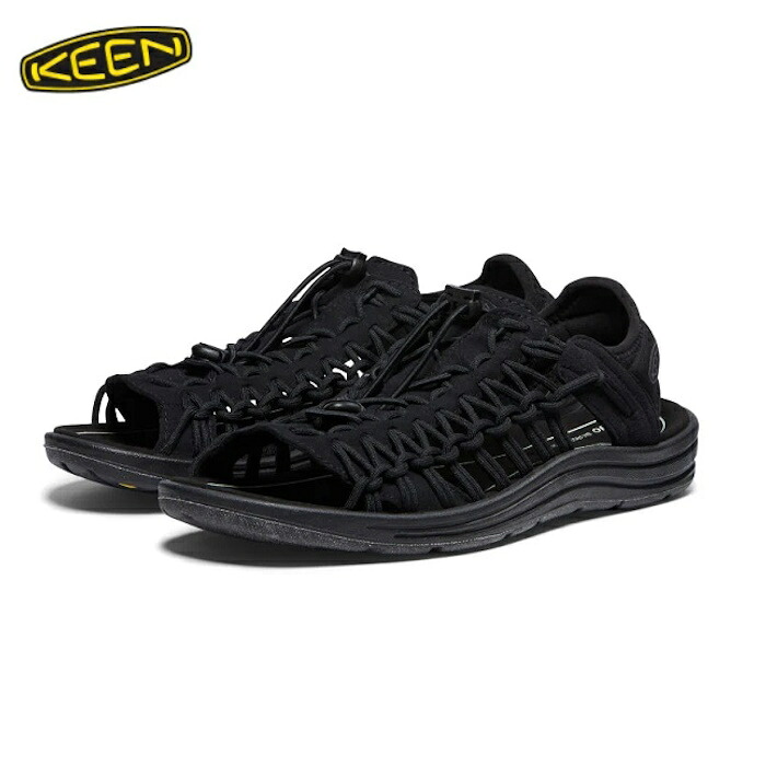 KEEN キーン メンズ ユニーク ツー オーティー オープントウスニーカー スライドスニーカー シューズ 靴 Black/Black　1027290　[ポイント10倍]｜alo ONLINE SHOP