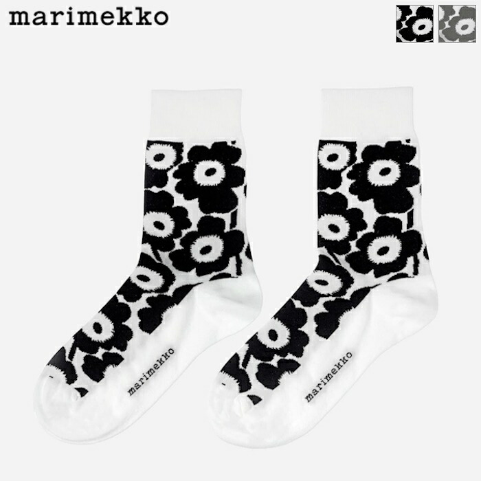 marimekko マリメッコ ウニッコ ソックス ウニッコ柄ソックス 花柄 ミドル丈 靴下 Kirmailla Unikko Socks　52229191498