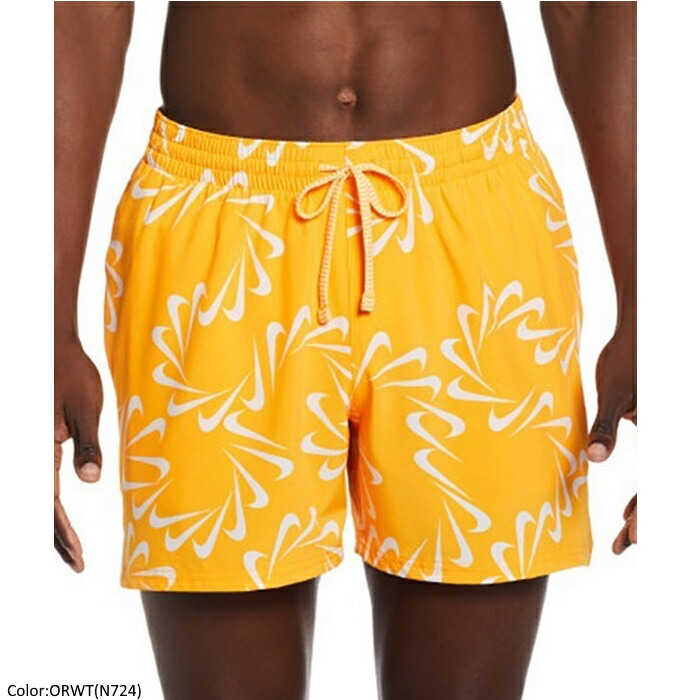 ★送料・関税込★NIKE★SWIMリンク 5\" バリショーツ水着BLACK★ 送料無料☆NIKE SWIMエッセンシャルロゴ5インチボレー 水着BLACK