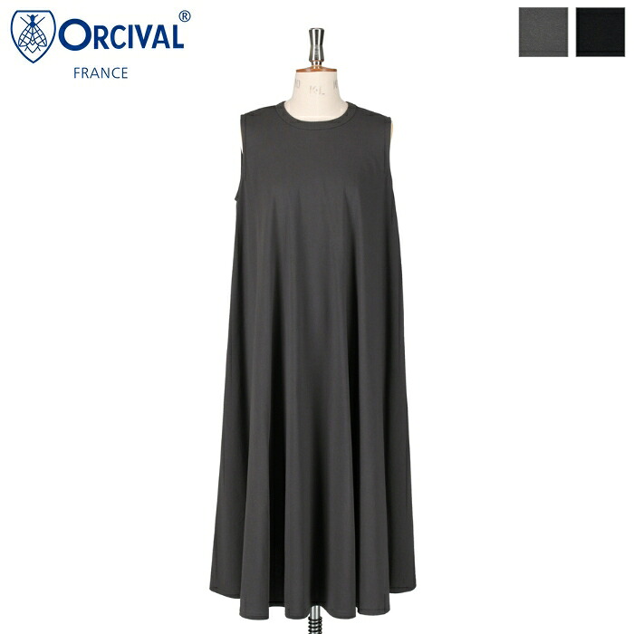 【2026SS新作】ORCIVAL オーシバル オーチバル レディース オープンエンド ノースリーブ Aライン ワンピース SLEEVELESS A-LINE DRESS　OR-C0534 OEJ　[ポイント10倍]｜alo ONLINE SHOP