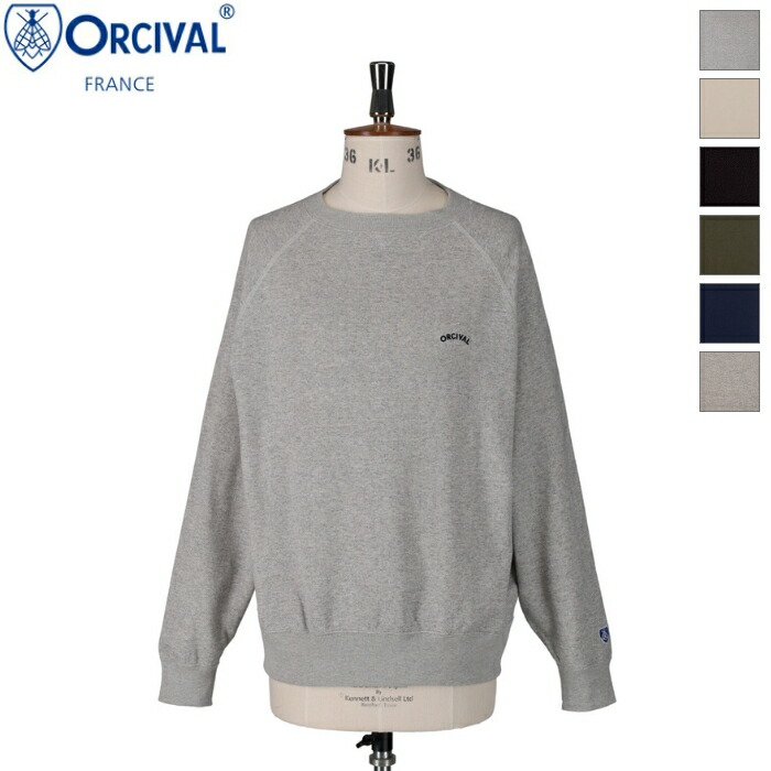 【SALE 20%OFF】ORCIVAL オーシバル オーチバル メンズ コットン バインダーネック 裏毛 スウェット プルオーバー ソリッド 無地 BOAT NECK PULLOVER　OR-C0430 MAZ/再入荷