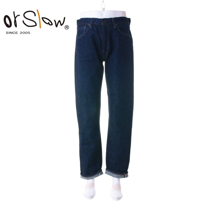 楽天市場】orSlow (オアスロウ)『107 IVY FIT SELVEDGE DENIM』(ONE