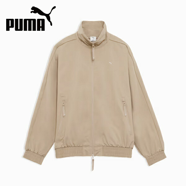 【2026SS新作】PUMA プーマ ユニセックス スタンド カラー ジャケット ベージュ ユーティリティアウター 撥水 シンプル カジュアル スポーティ スポーツ メンズ レディース　638059_55 Ice Coffee　[ポイント10倍]