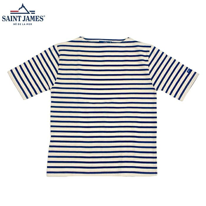 SAINT JAMES セントジェームス OUESSANT SHORT SLEEVE SHIRTS ウエッソン 半袖 ショートスリーブ Tシャツ ボートネック ボーダー ECRU/MARINE 生成り/マリン メンズ レディース ユニセックス 03JC1325