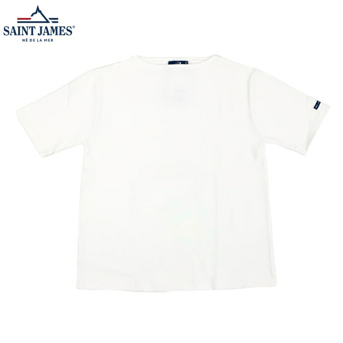 SAINT JAMES セントジェームス OUESSANT SHORT SLEEVE SHIRTS ウエッソン 半袖 ショートスリーブ Tシャツ ボートネック 無地 NEIGE 白 メンズ レディース ユニセックス 03JC1325|alo ONLINE SHOP