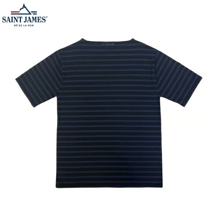 SAINT JAMES セントジェームス PIRIAC ピリアック 半袖 ショートスリーブ Tシャツ ボートネック ボーダー NOIR/NAVY 黒/ネイビー メンズ ユニセックス
