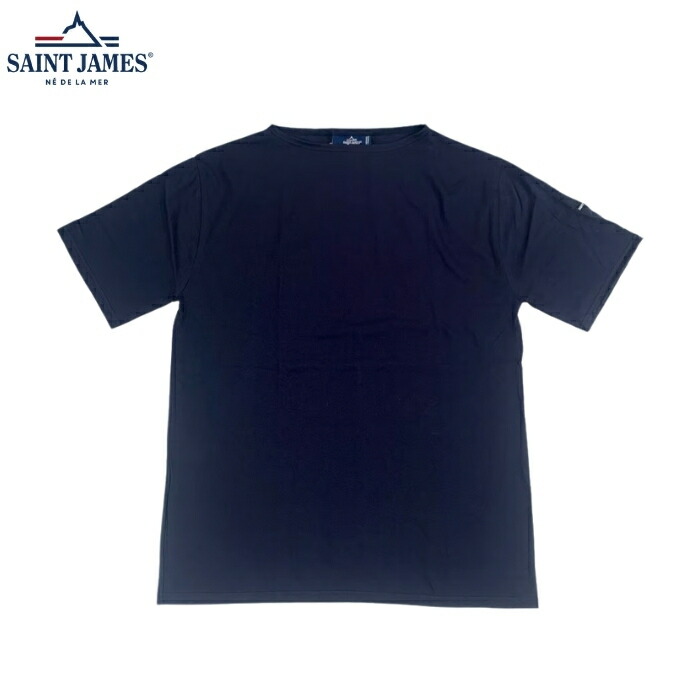 SAINT JAMES セントジェームス PIRIAC ピリアック 半袖 ショートスリーブ Tシャツ ボートネック 無地 NAVY ネイビー メンズ レディース ユニセックス｜alo ONLINE SHOP