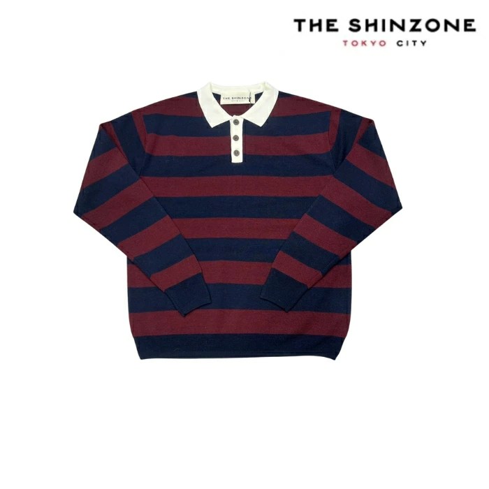 THE SHINZONE  シンゾーン WATERMARK POLO KNIT この夏はシアーを楽しみたい【THE SHINZONE】WATERMARK POLO