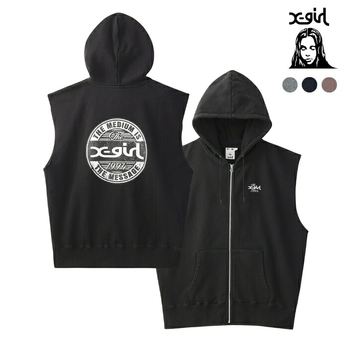 楽天市場】エックスガール X-girl ディストレスサークルロゴ ジップ