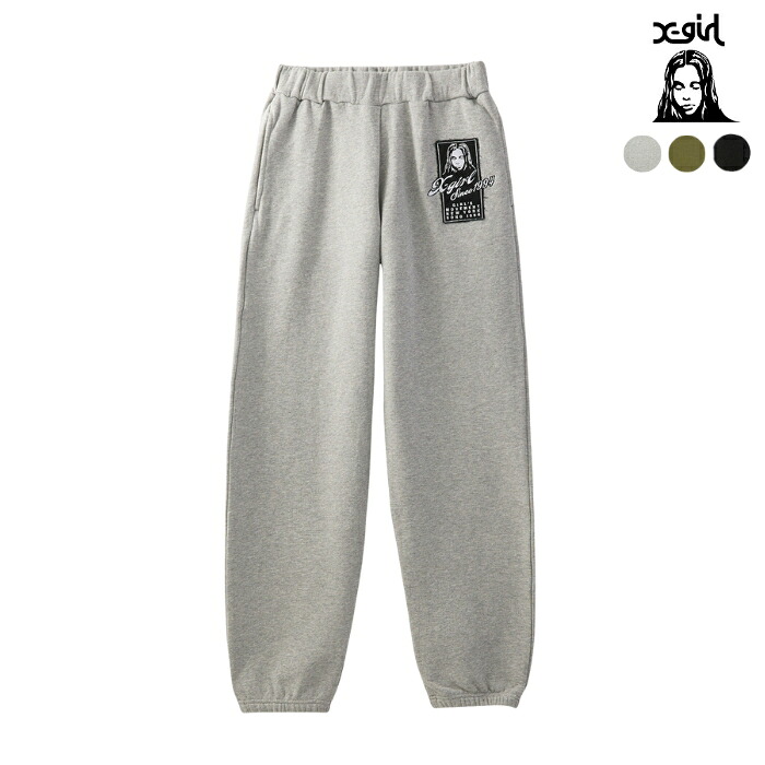 X-girl エックスガール レディース FACE BOX PATCH SWEAT PANTS エックスガールスウェットパンツ スウェットパンツ 105253031010　[ポイント10倍]