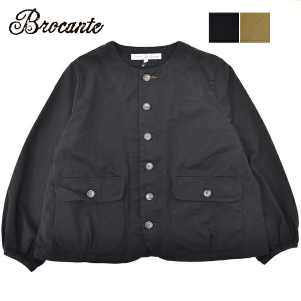 レディース Brocante ブロカント DOMINGO ドミンゴ パウダースノーツイル クラシークジャケット コットンジャケット ノーカラージャケット 38-0270T|倉敷ビッグアメリカンショップ