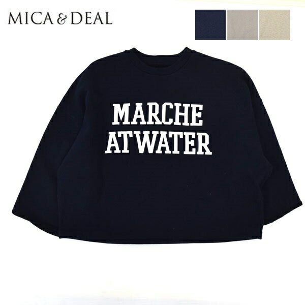 レディース MICA\u0026DEAL マイカアンドディール ワイドスリーブプリントスウェット スウェット ロゴ 0125109018