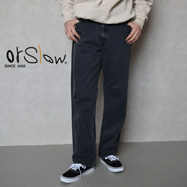 メンズ Orslow オアスロウ 101 DAD'S FIT DENIM PANTS デニムパンツダッドフィット デニムパンツ Black Denim Stone ブラックデニムストーン 01-1010W-D61S