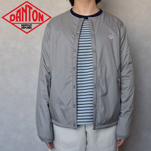【2026年 S/S】レディース  DANTON ダントン 否色つや上衣 インサレーション カラーレスジャケット INSULATION COLLARLESS JACKET DT-A0632SNT