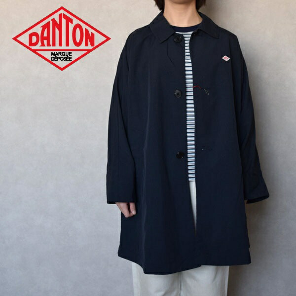 レディース  DANTON ダントン ナイロンタッサー バルマカーンコート ナイロン厚地の外套 ロングドルマンスリーブジャケット DT-A0653TNY