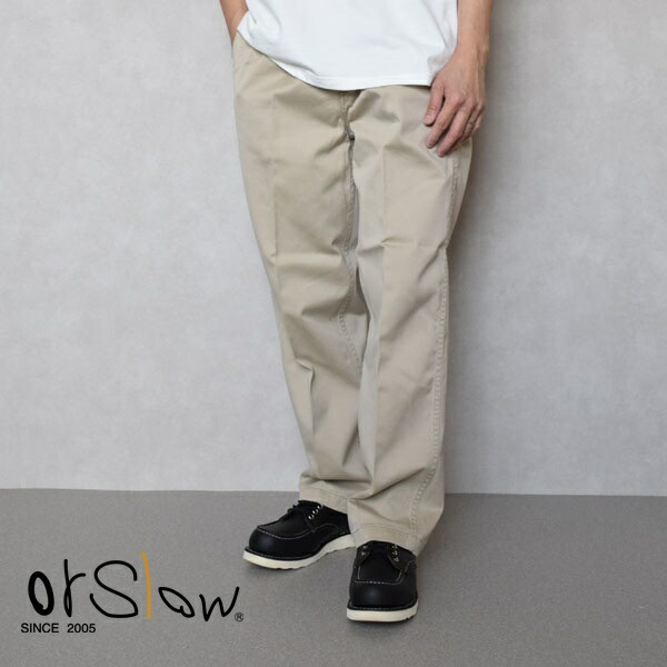 メンズ Orslow オアスロウ 2タック ワイドトラウザーズ TWO TUCK WIDE TOROUSERS UNISEX チノパン トラウザーパンツ 03-5021-40|倉敷ビッグアメリカンショップ