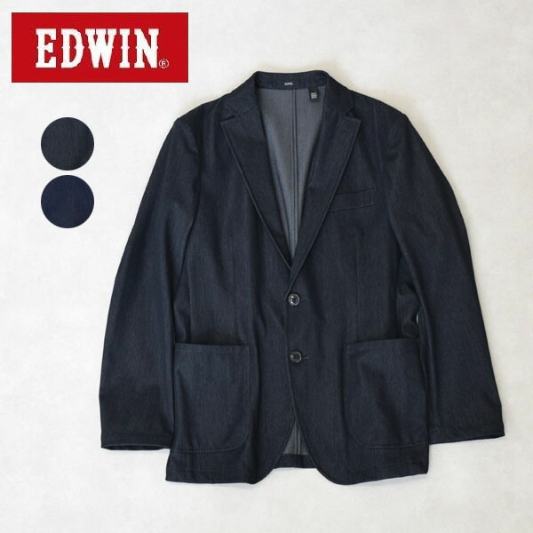 メンズ EDWIN エドウィン デニスラ  TAILORED JACKET AIR テーラードジャケット 上衣 ビジカジ 商行為  直線コース  EDB803 1301 1300 コート・ジャケット-メンズファッション