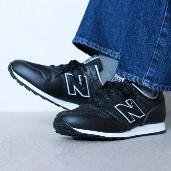 メンズ　レディース　new balance ニューバランス　スニーカー 黒 BLACK　シンセティックレザー　 国内正規品 ML373PK2
