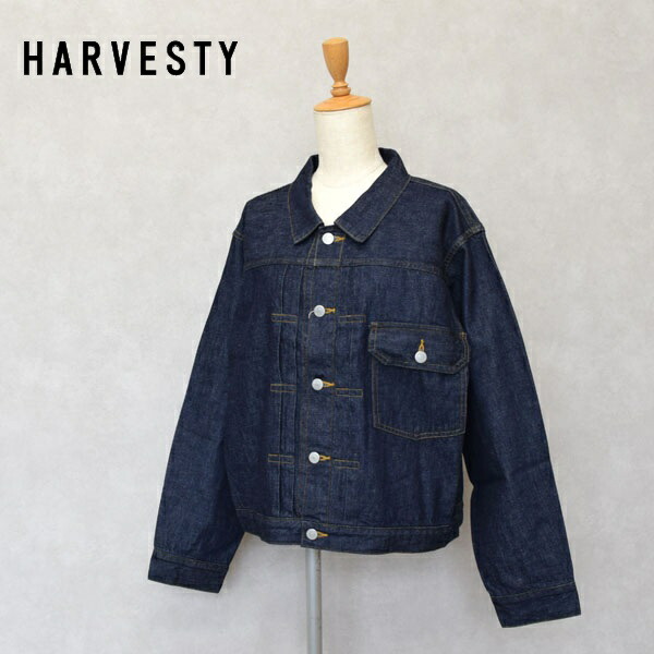 正規取扱店 レディース HARVESTY ハーベスティ DENIM JACKET ONE WASH　デニムジャケット ワンウォッシュデニム Gジャン A32409
