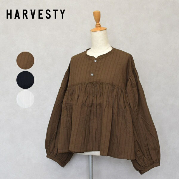正規取扱店　レディース　HARVESTY　ハーベスティ　DOBBY LACE BOHEMIAN BLOUSE　ドビーレース ボヘミアンブラウス プルオーバーブラウス　A42503