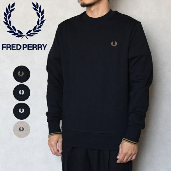メンズ Fred Perry フレッドペリー Crew Neck Sweatshirt クルーネックスウェットシャツ 裏パイル カットソー 汗水 M7535