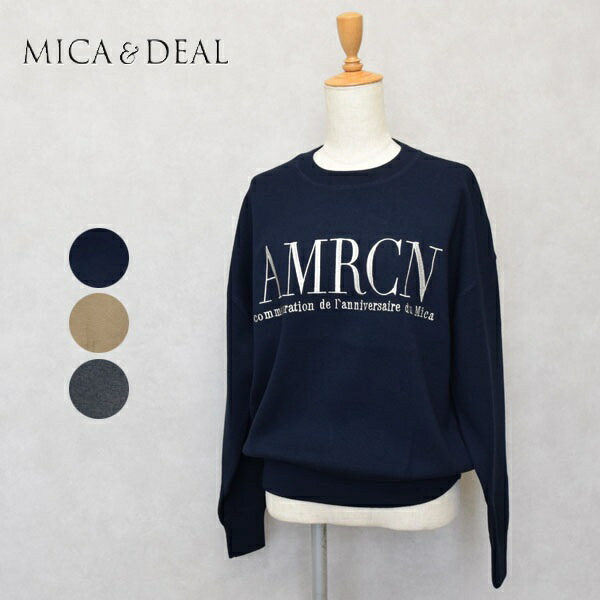 MICA\u0026DEAL マイカアンドディール アメリカーナ 15th ANNIVERSARY AMERICANA×MICA\u0026DEAL ロゴタイプ刺しゅうスムースニットプルオーバー ニットセータ 0125308272